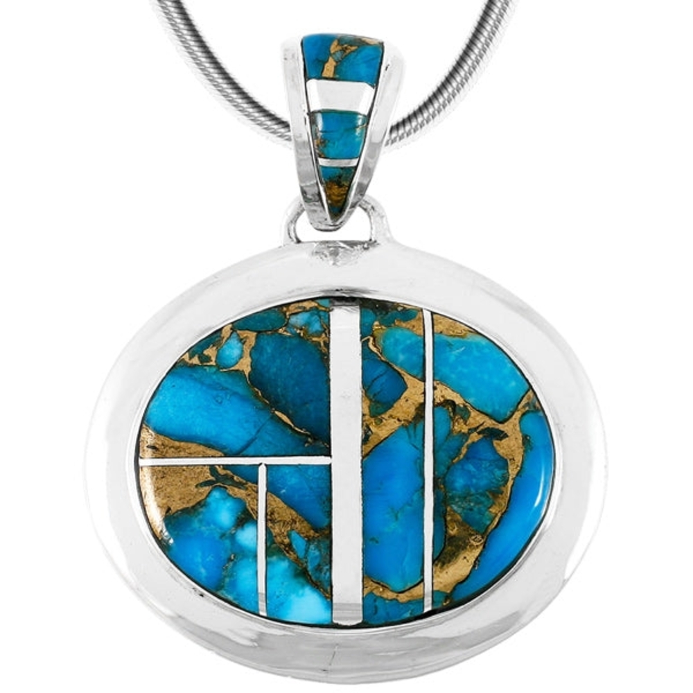 Turquoise and Gold Pendant